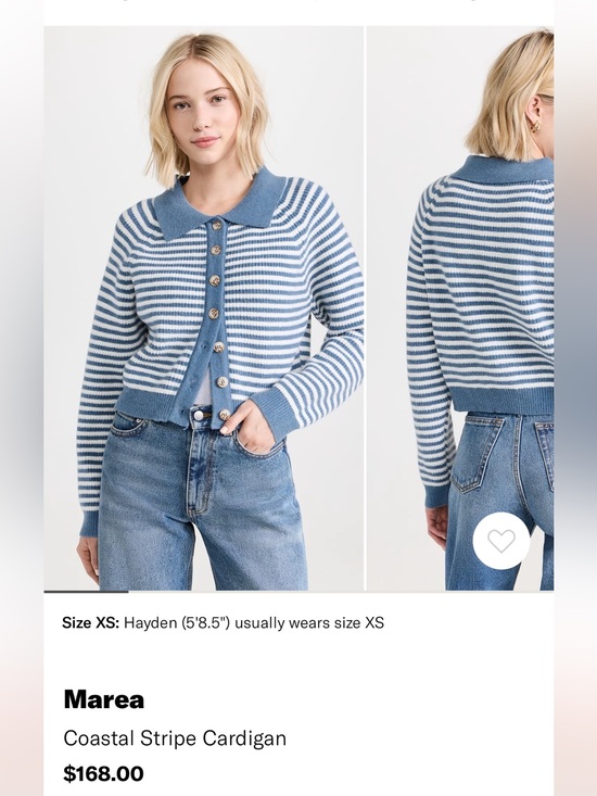 Marea Sweaters - Marea Coastal Stripe Cardigan